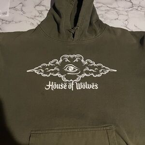 House of Wolves Olive Hoodie